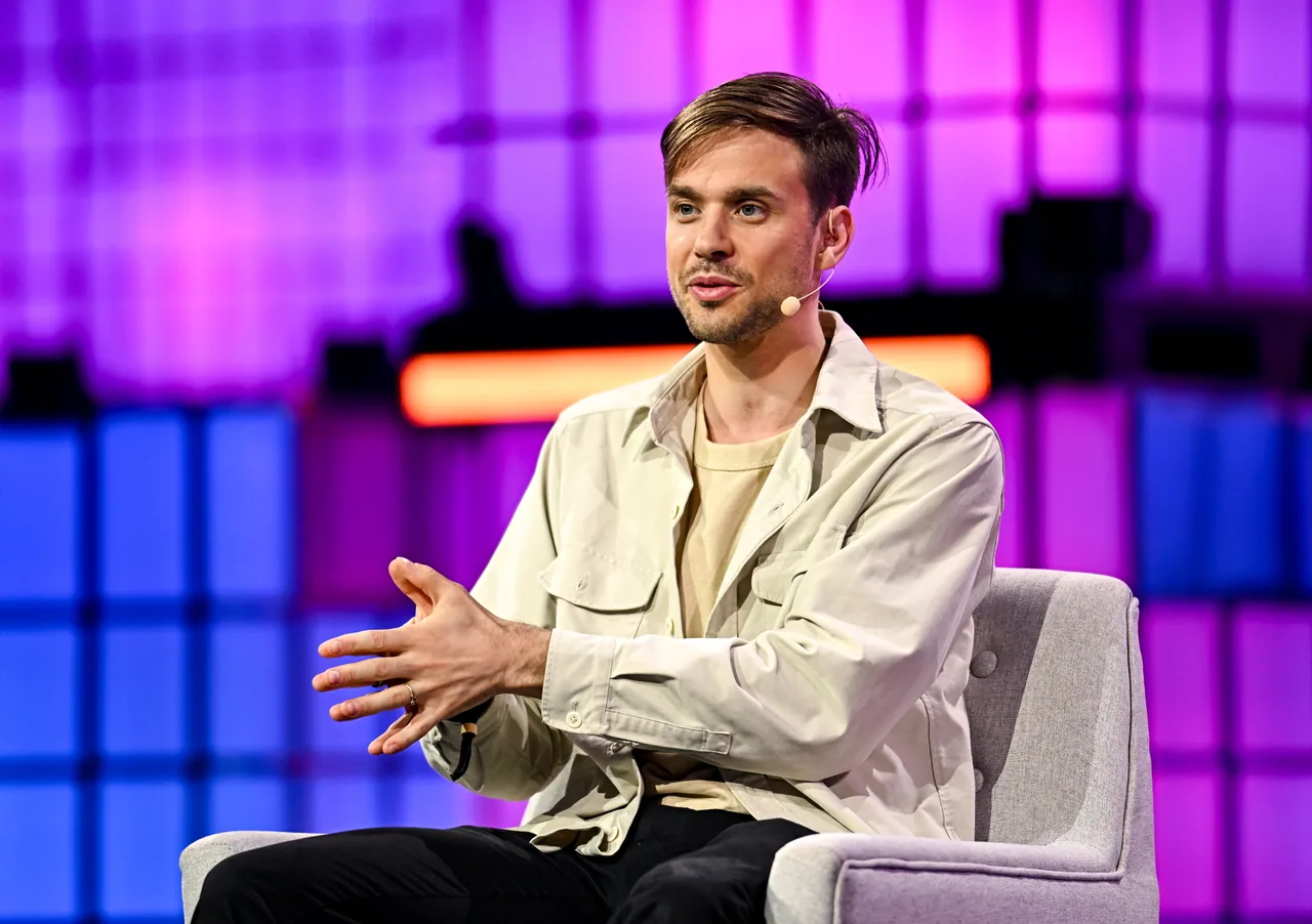 Anton Osika, co-founder and chief executive of Lovable, speaking on stage at Web Summit 2025